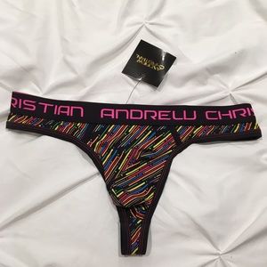 Andrew Christian Rainbow Stripe Thong NWT (LARGE)
